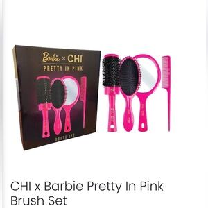 CHI x Barbie Pretty In Pink Brush & Mirror Set